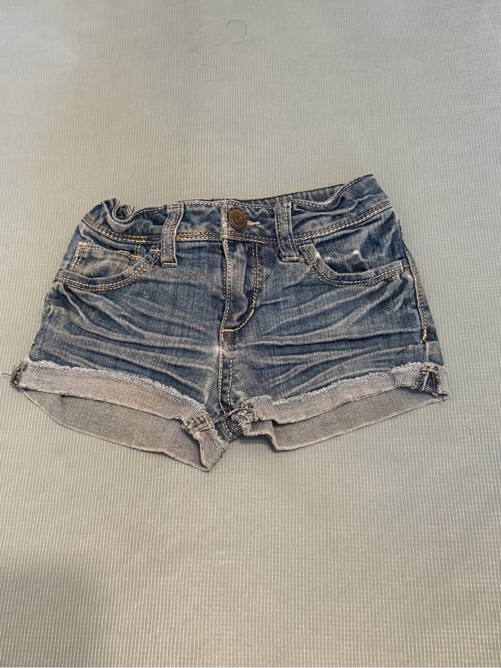 Girls Cherokee Denim Roll-Cuff Shorts - Blue